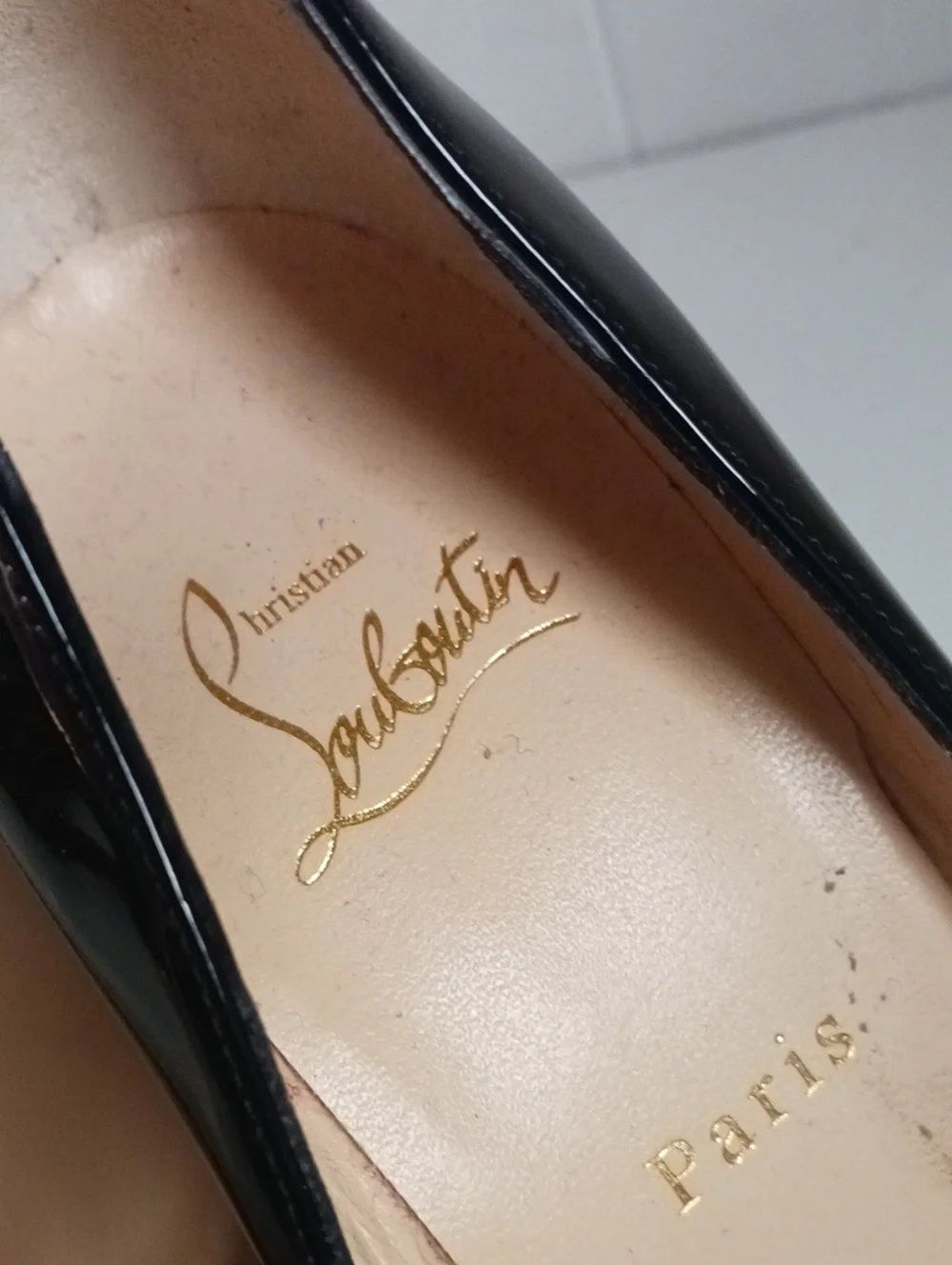 CHRISTIAN LOUBOUTIN PIGALLE FOLLIES PATENT LEATHER PUMPS